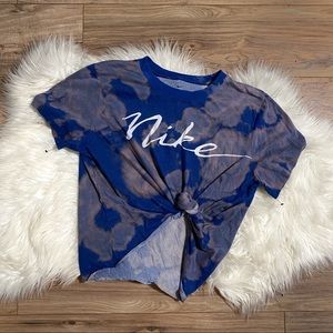 Nike Royal Blue Bleach Dyed Tee